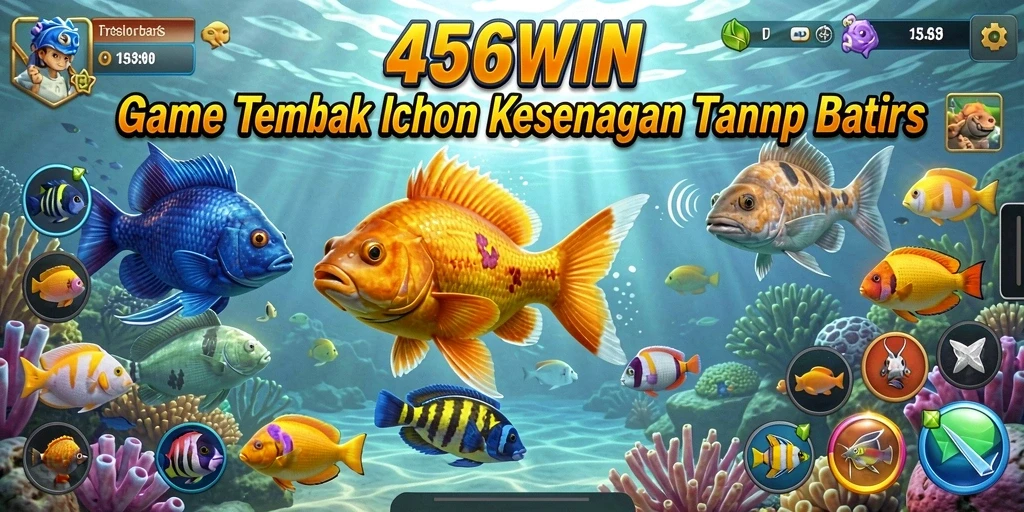 Tampilan gameplay Tembak Ikan yang seru dan menyenangkan di 456WIN.