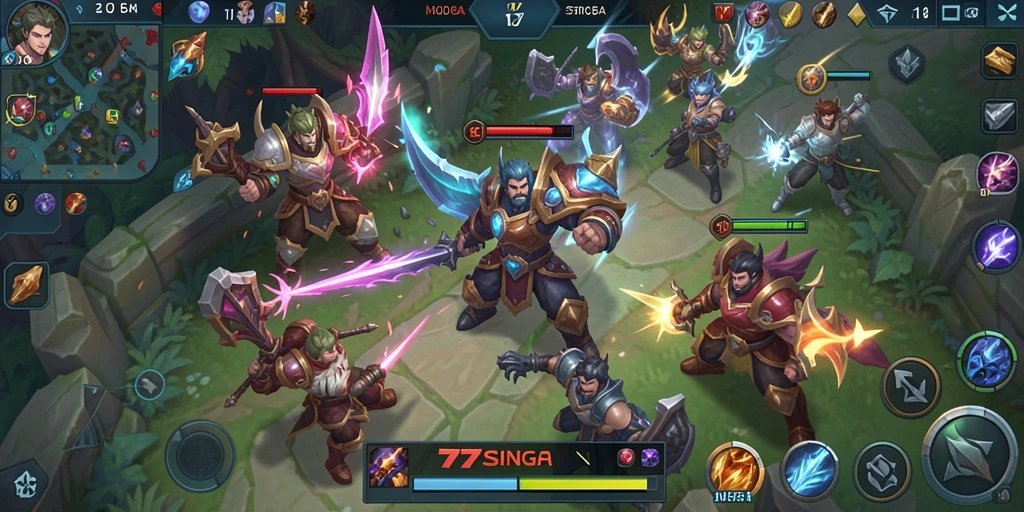 Screenshot gameplay menampilkan aksi seru dalam 77SINGA.
