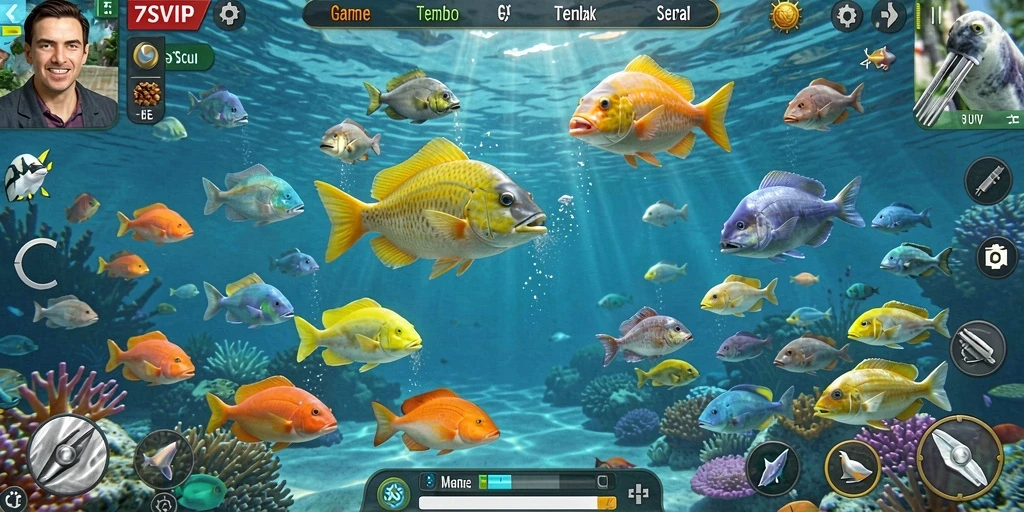 Tampilan gameplay seru dari 7SVIP saat menembak ikan.
