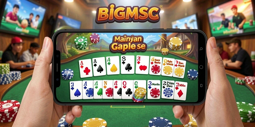 Tampilan gameplay Gaple yang menarik di BIGMSG.