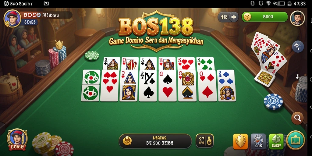 Tampilan menarik dari gameplay Domino BOS138