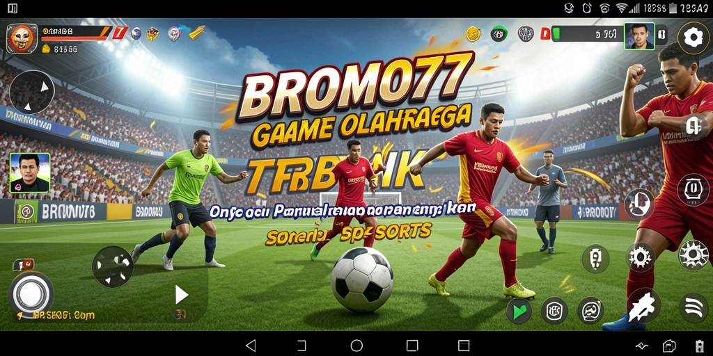 Menampilkan gameplay BROMO77 dengan aksi olahraga yang seru.