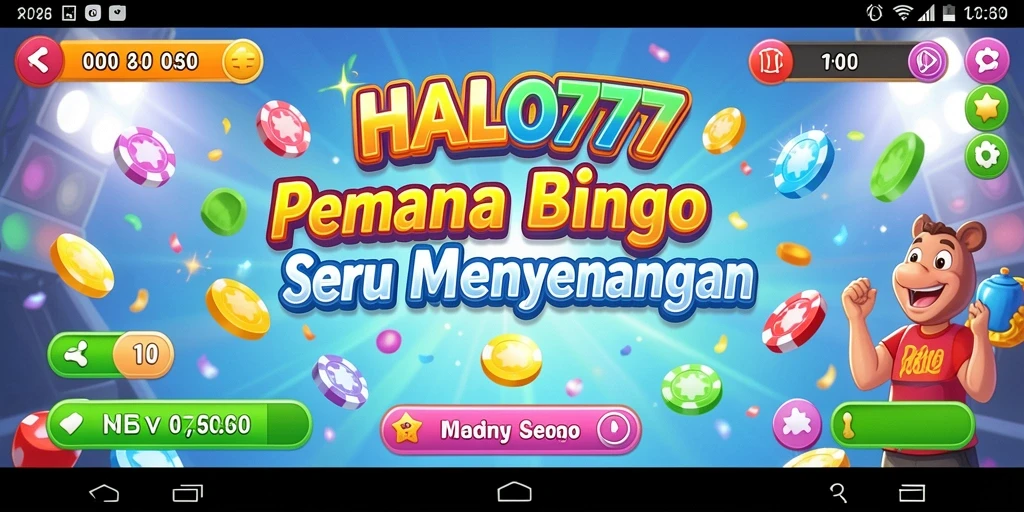 Tampilan gameplay HALO777 yang menarik dengan suasana Bingo yang seru.