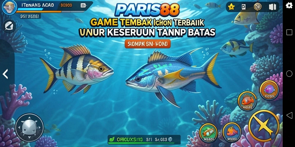 Tampak keseruan gameplay Tembak Ikan di PARIS88.