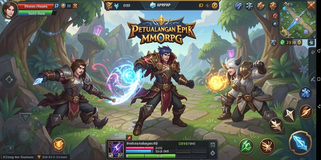 Tampilan gameplay RPRPRP yang mendebarkan di dunia MMORPG.