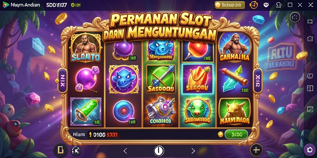 Tampilan gameplay SD107 yang menampilkan slot dengan grafis menarik.