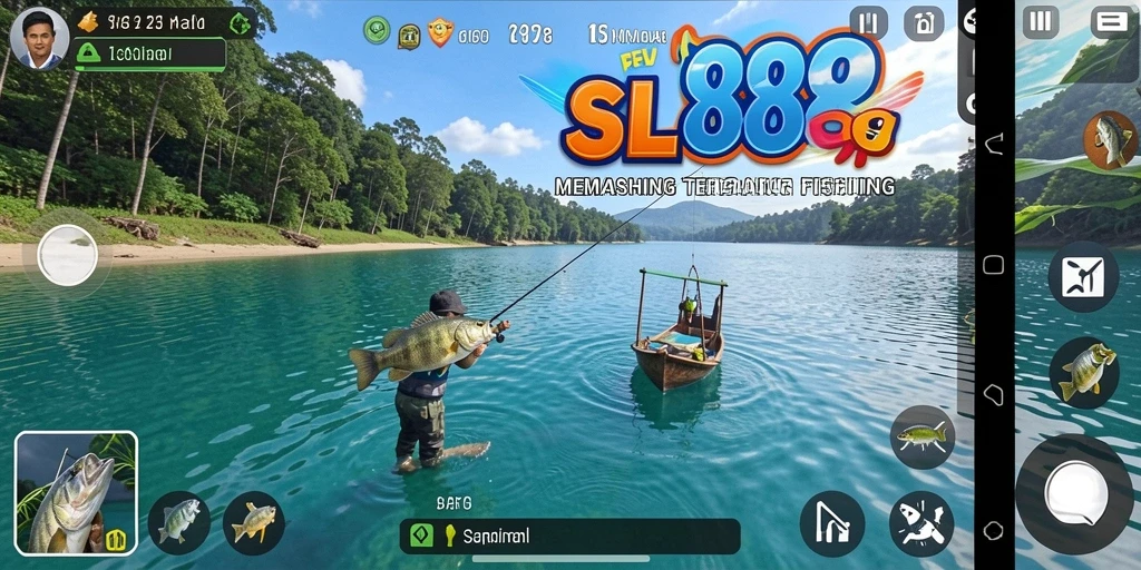 Tampilan gameplay SL888 yang seru dan menantang saat memancing.