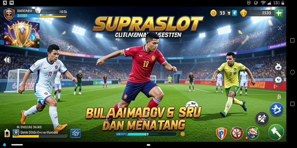 Tampilan gameplay SUPRASLOT yang memukau dan penuh aksi olahraga.