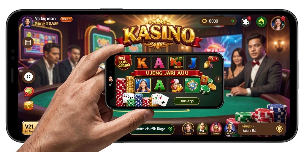 Tampilan antarmuka V21 yang menarik dan gameplay Kasino yang mendebarkan.
